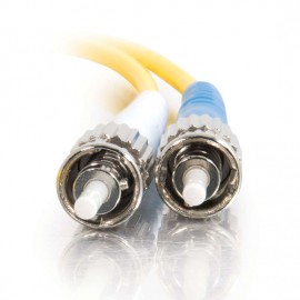 65.6ft (20m) ST-ST 9/125 OS2 Duplex Single-Mode PVC Fiber Optic Cable - Yellow