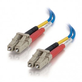 6.6ft (2m) LC-LC 50/125 OM2 Duplex Multimode PVC Fiber Optic Cable - Blue