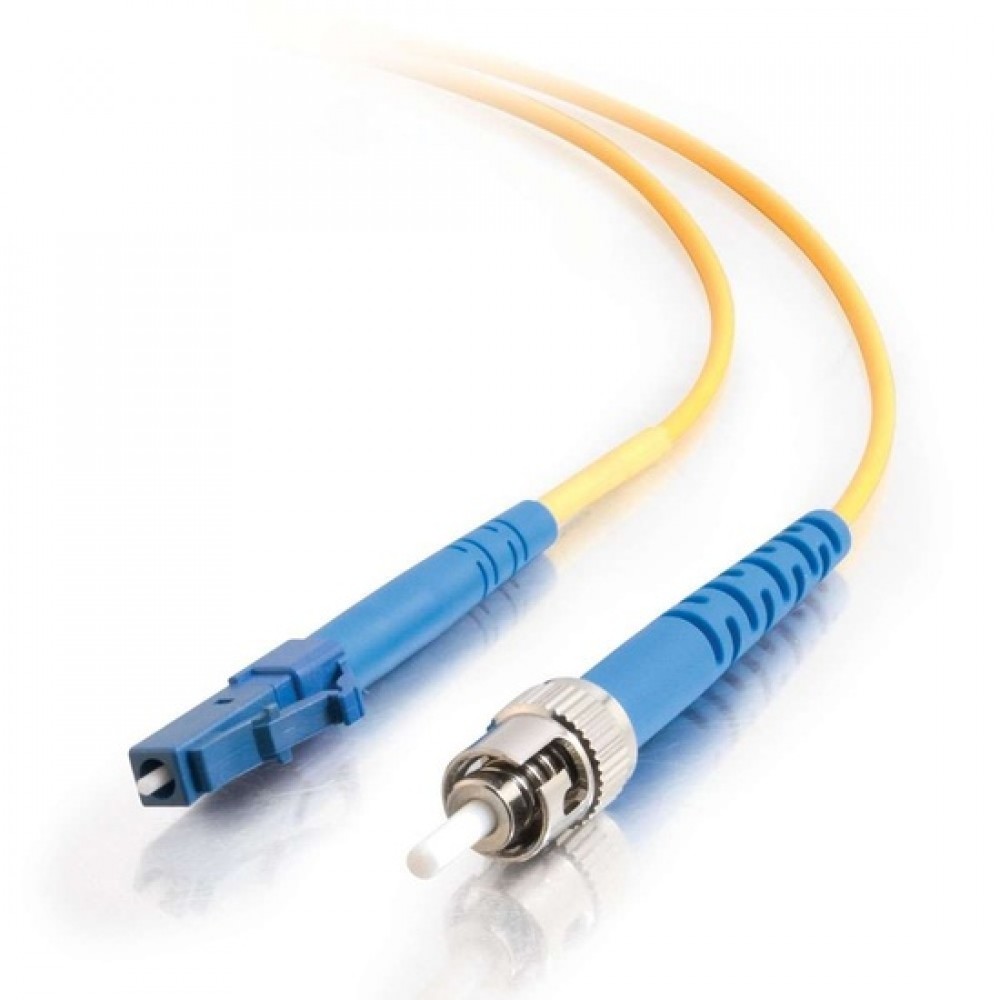 9.8ft (3m) LC-ST 9/125 OS2 Simplex Single-Mode PVC Fiber Optic Cable - Yellow