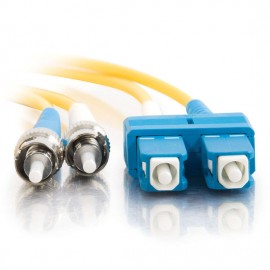 65.6ft (20m) SC-ST 9/125 OS2 Duplex Single-Mode Fiber Optic Cable - Plenum CMP-Rated - Yellow