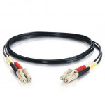 3.3ft (1m) LC-LC 62.5/125 OM1 Duplex Multimode PVC Fiber Optic Cable - Black