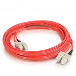 32.8ft (10m) SC-SC 62.5/125 OM1 Duplex Multimode PVC Fiber Optic Cable - Red