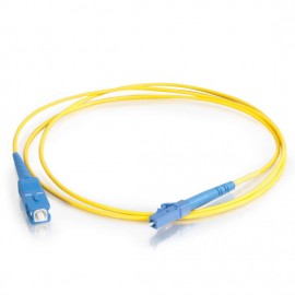 9.8ft (3m) LC-SC 9/125 OS2 Simplex Single-Mode PVC Fiber Optic Cable - Yellow