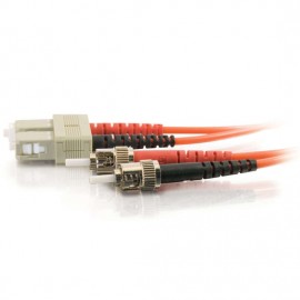 9.8ft (3m) SC-ST 62.5/125 OM1 Duplex Multimode Fiber Optic Cable - Low Smoke Zero Halogen LSZH - Orange