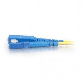 32.8ft (10m) LC-SC 9/125 OS2 Simplex Single-Mode PVC Fiber Optic Cable - Yellow