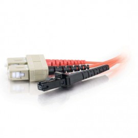 3.3ft (1m) MTRJ-SC 62.5/125 OM1 Duplex Multimode PVC Fiber Optic Cable - Orange