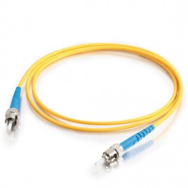 19.7ft (6m) ST-ST 9/125 OS2 Simplex Single-Mode PVC Fiber Optic Cable - Yellow