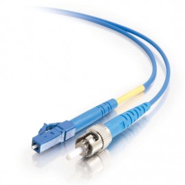 16.4ft (5m) LC-ST 9/125 OS2 Simplex Single-Mode PVC Fiber Optic Cable - Blue