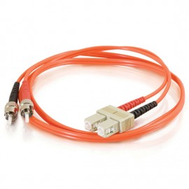 9.8ft (3m) SC-ST 62.5/125 OM1 Duplex Multimode Fiber Optic Cable - Low Smoke Zero Halogen LSZH - Orange