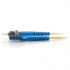 9.8ft (3m) LC-ST 9/125 OS2 Simplex Single-Mode PVC Fiber Optic Cable - Yellow