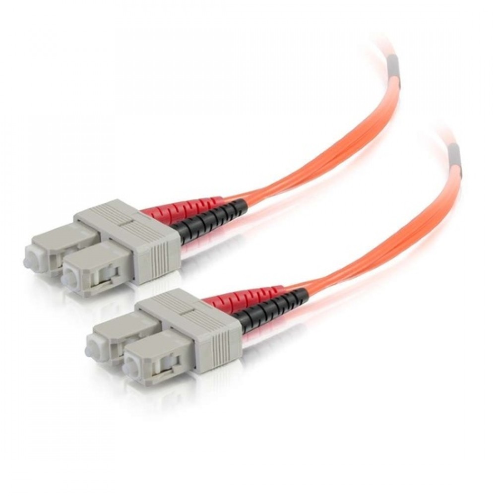 6.6ft (2m) SC-SC 50/125 OM2 Duplex Multimode PVC Fiber Optic Cable - Orange