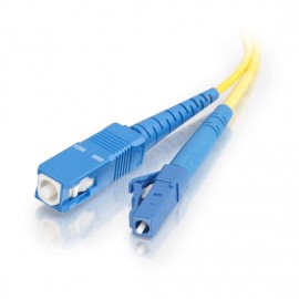 9.8ft (3m) LC-SC 9/125 OS2 Simplex Single-Mode PVC Fiber Optic Cable - Yellow