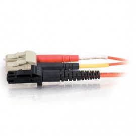 9.8ft (3m) MTRJ-LC 62.5/125 OM1 Duplex Multimode PVC Fiber Optic Cable - Orange