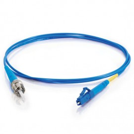 16.4ft (5m) LC-ST 9/125 OS2 Simplex Single-Mode PVC Fiber Optic Cable - Blue