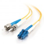 26.2ft (8m) LC-ST 9/125 OS2 Duplex Single-Mode PVC Fiber Optic Cable - Yellow