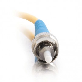 26.2ft (8m) ST-ST 9/125 OS2 Simplex Single-Mode PVC Fiber Optic Cable - Yellow