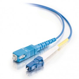 6.6ft (2m) LC-SC 9/125 OS2 Simplex Single-Mode PVC Fiber Optic Cable - Blue