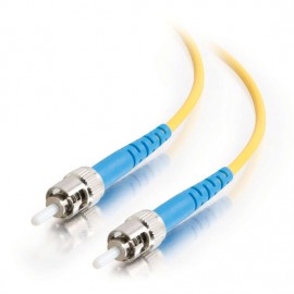 65.6ft (20m) ST-ST 9/125 OS2 Simplex Single-Mode Fiber Optic Cable - Plenum CMP-Rated - Yellow