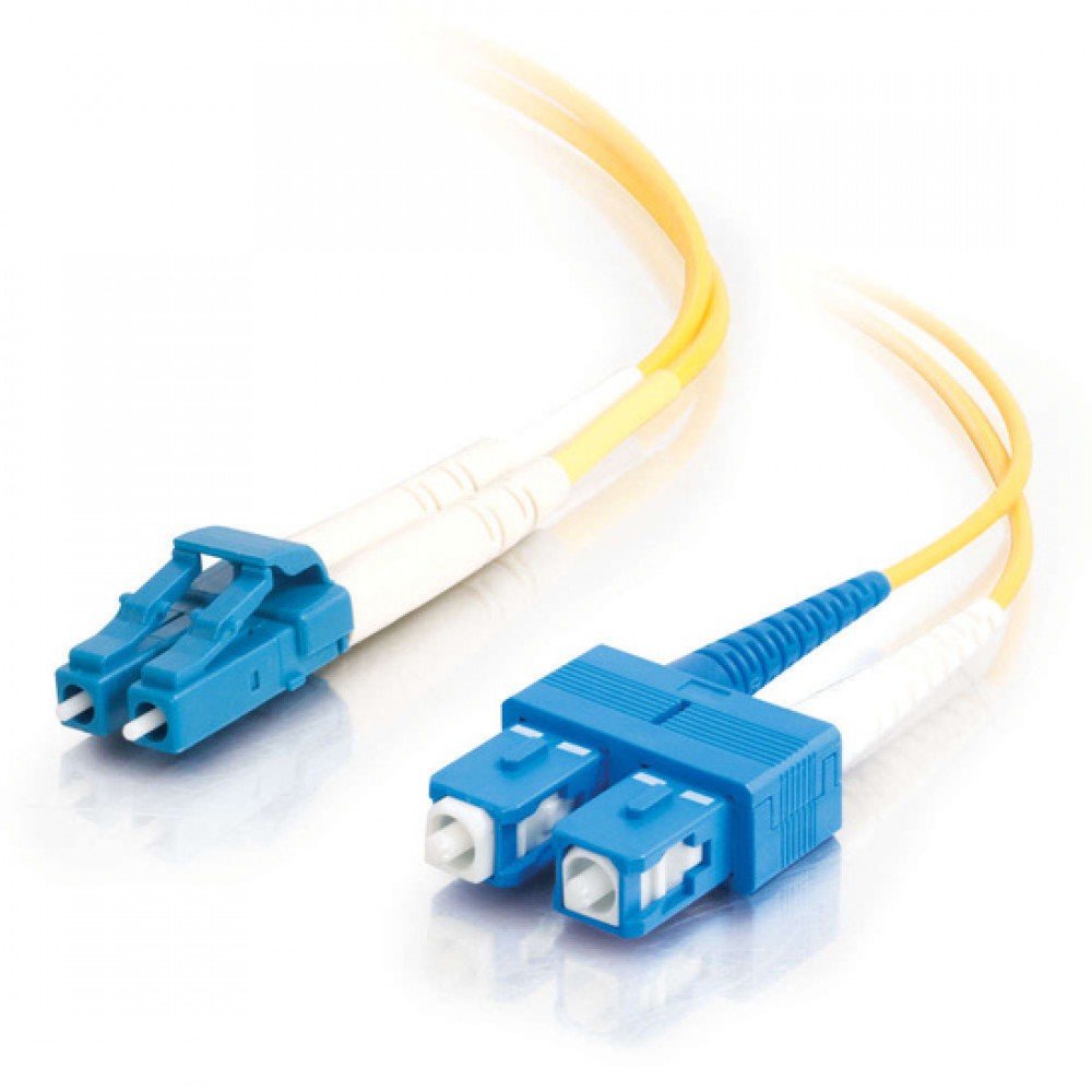 6.6ft (2m) LC-SC 9/125 OS2 Duplex Single-Mode Fiber Optic Cable (TAA Compliant) - Yellow