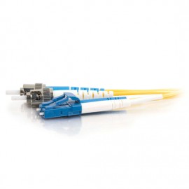 26.2ft (8m) LC-ST 9/125 OS2 Duplex Single-Mode PVC Fiber Optic Cable - Yellow