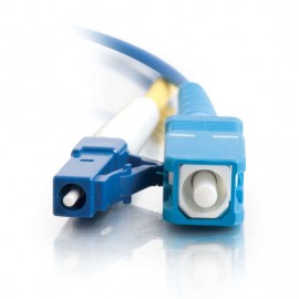 6.6ft (2m) LC-SC 9/125 OS2 Simplex Single-Mode PVC Fiber Optic Cable - Blue