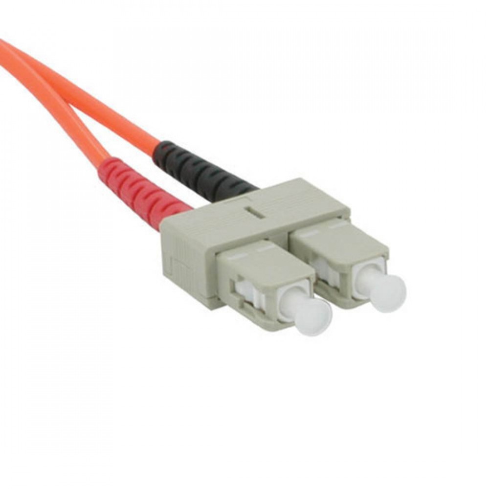 26.2ft (8m) SC-SC 62.5/125 OM1 Duplex Multimode PVC Fiber Optic Cable - Orange