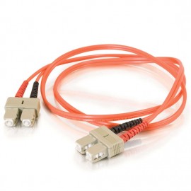 3.3ft (1m) SC-SC 62.5/125 OM1 Duplex Multimode PVC Fiber Optic Cable - Orange