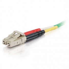 16.4ft (5m) LC-LC 62.5/125 OM1 Duplex Multimode PVC Fiber Optic Cable - Green