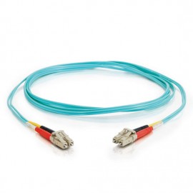 32.8ft (10m) LC-LC 10Gb 50/125 OM3 Duplex Multimode Fiber Optic Cable - Low Smoke Zero Halogen LSZH - Aqua