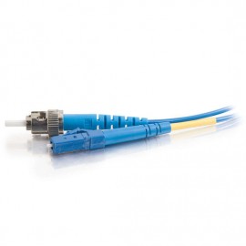 6.6ft (2m) LC-ST 9/125 OS2 Simplex Single-Mode PVC Fiber Optic Cable - Blue