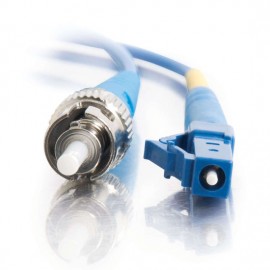 16.4ft (5m) LC-ST 9/125 OS2 Simplex Single-Mode PVC Fiber Optic Cable - Blue