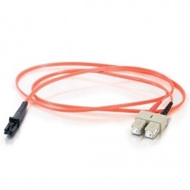 3.3ft (1m) MTRJ-SC 62.5/125 OM1 Duplex Multimode PVC Fiber Optic Cable - Orange