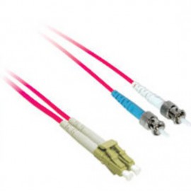 16.4ft (5m) LC-ST 9/125 OS2 Duplex Single-Mode PVC Fiber Optic Cable - Red