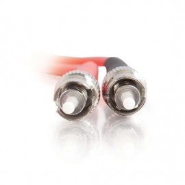 6.6ft (2m) ST-ST 62.5/125 OM1 Duplex Multimode PVC Fiber Optic Cable - Red