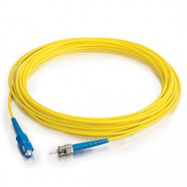 3.3ft (1m) SC-ST 9/125 OS2 Simplex Single-Mode Fiber Optic Cable - Plenum CMP-Rated - Yellow