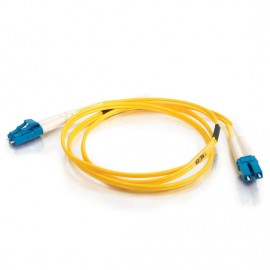 3.3ft (1m) LC-LC 9/125 OS2 Duplex Single-Mode PVC Fiber Optic Cable (USA-Made) - Yellow(TAA Compliant)