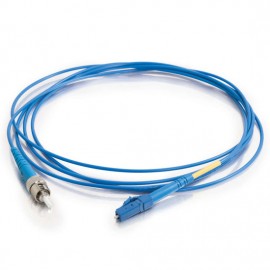 6.6ft (2m) LC-ST 9/125 OS2 Simplex Single-Mode PVC Fiber Optic Cable - Blue