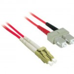 16.4ft (5m) LC-SC 62.5/125 OM1 Duplex Multimode PVC Fiber Optic Cable - Red