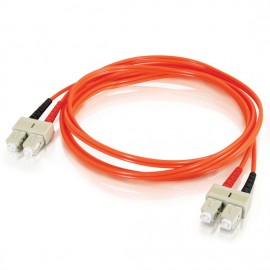 49.2ft (15m) SC-SC 62.5/125 OM1 Duplex Multimode Fiber Optic Cable - Plenum CMP-Rated - Orange