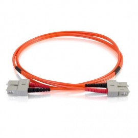 6.6ft (2m) SC-SC 50/125 OM2 Duplex Multimode PVC Fiber Optic Cable - Orange