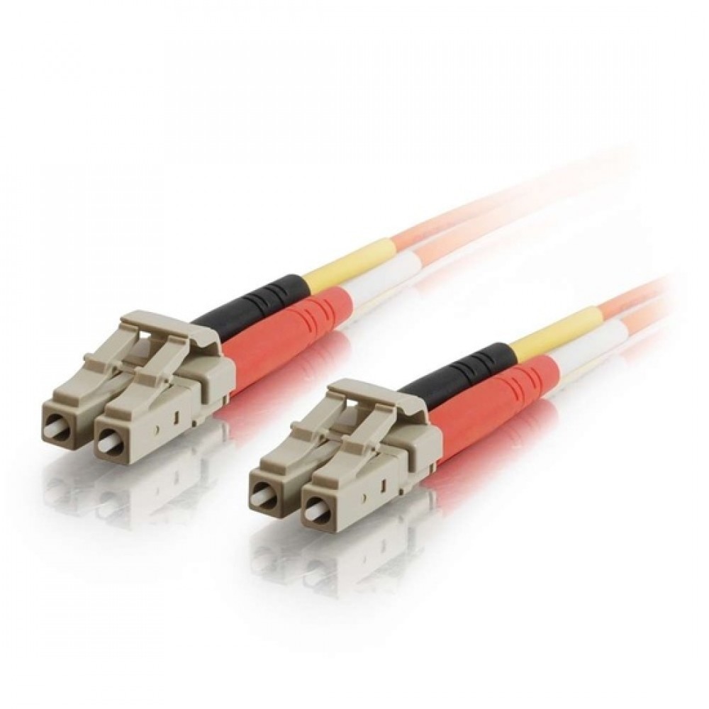 98.4ft (30m) LC-LC 50/125 OM2 Duplex Multimode PVC Fiber Optic Cable - Orange