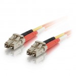 98.4ft (30m) LC-LC 50/125 OM2 Duplex Multimode PVC Fiber Optic Cable - Orange