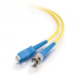 3.3ft (1m) SC-ST 9/125 OS2 Simplex Single-Mode Fiber Optic Cable - Plenum CMP-Rated - Yellow