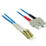 16.4ft (5m) LC-SC 62.5/125 OM1 Duplex Multimode PVC Fiber Optic Cable - Blue