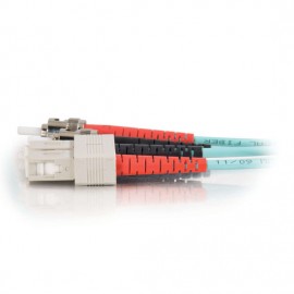 3.3ft (1m) SC-ST 10Gb 50/125 OM3 Duplex Multimode PVC Fiber Optic Cable - Aqua