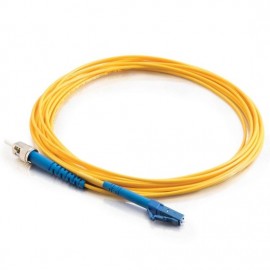 9.8ft (3m) LC-ST 9/125 OS2 Simplex Single-Mode PVC Fiber Optic Cable - Yellow