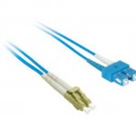 9.8ft (3m) LC-SC 9/125 OS2 Duplex Single-Mode PVC Fiber Optic Cable - Blue