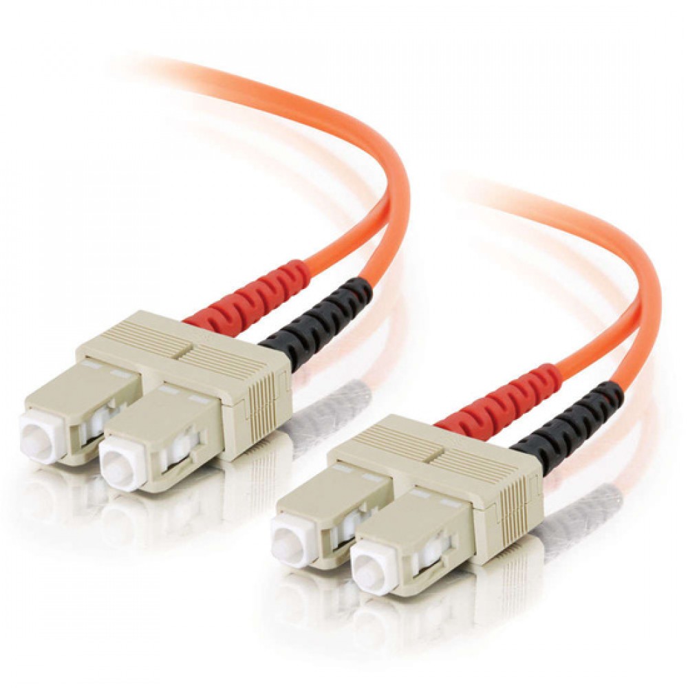 3.3ft (1m) SC-SC 62.5/125 OM1 Duplex Multimode PVC Fiber Optic Cable - Orange