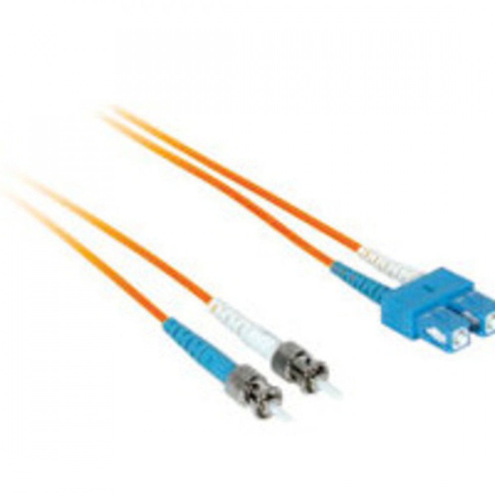 3.3ft (1m) SC-ST 50/125 OM2 Duplex Multimode Fiber Optic Cable - Plenum CMP-Rated - Orange